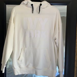 IVY PARK oversized cream color hoodie.
